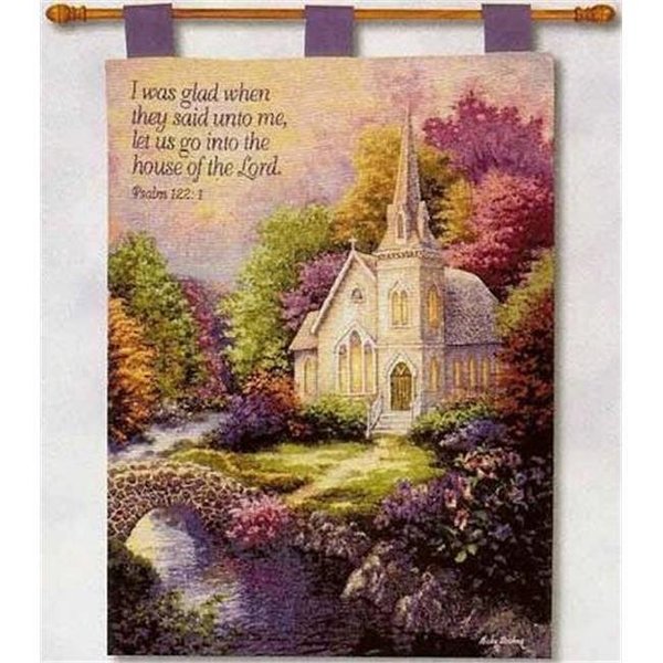 Manual Woodworkers & Weavers Manual Woodworkers & Weavers HWBCIV 26 x 36 in. Church in the Country Tapestry HWBCIV